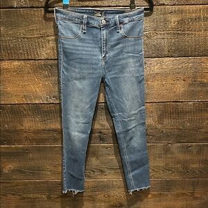 Abercrombie & Fitch Light Blue Ankle Skinny Jeans